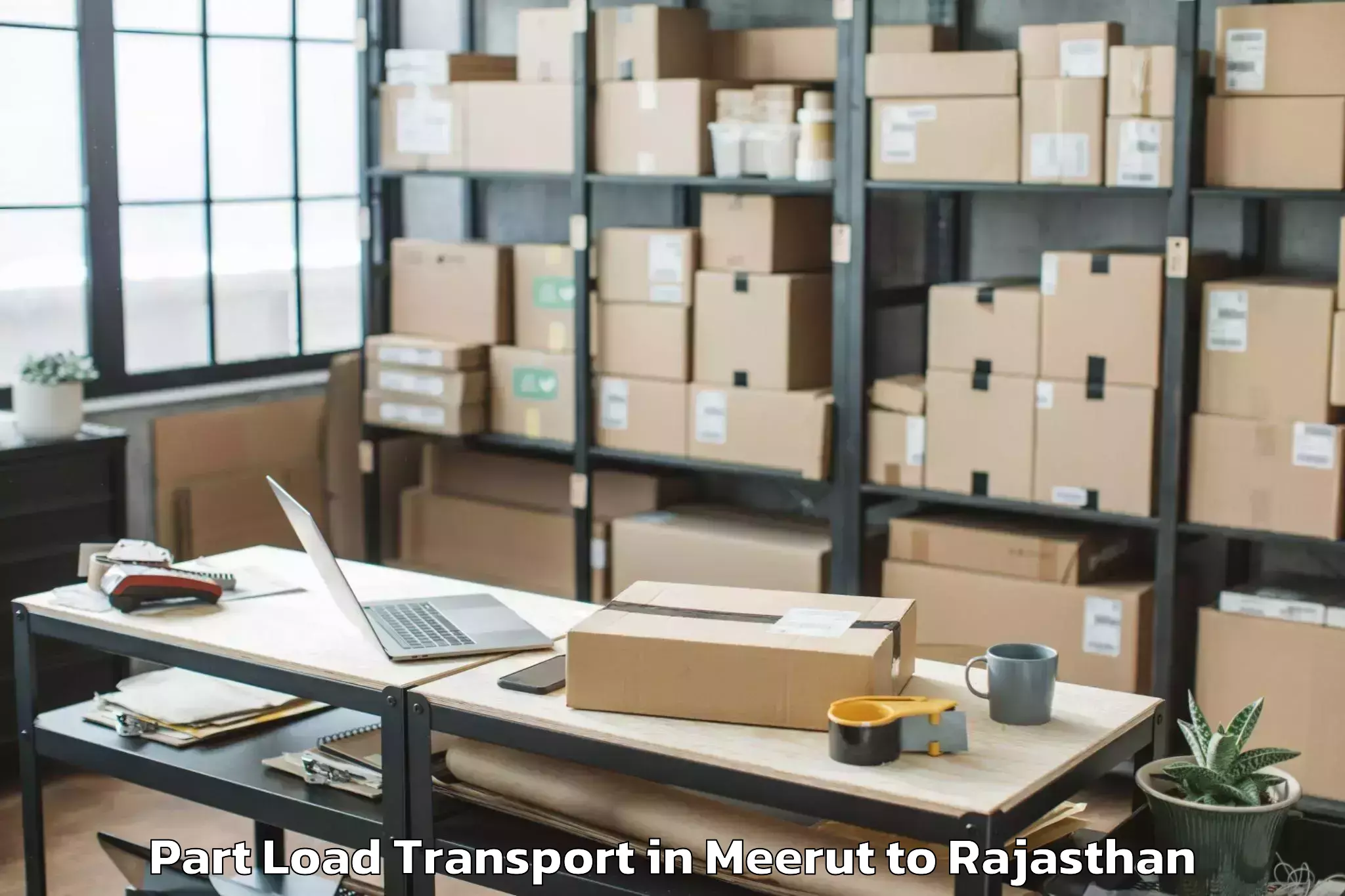 Top Meerut to Ghator Part Load Transport Available